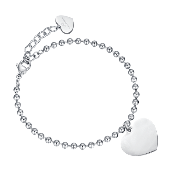 BRACCIALE DONNA PERSONALIZZATO IN ACCIAIO CON CUORI Luca Barra