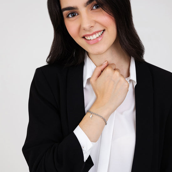 BRACCIALE DONNA IN ACCIAIO CON FULMINE