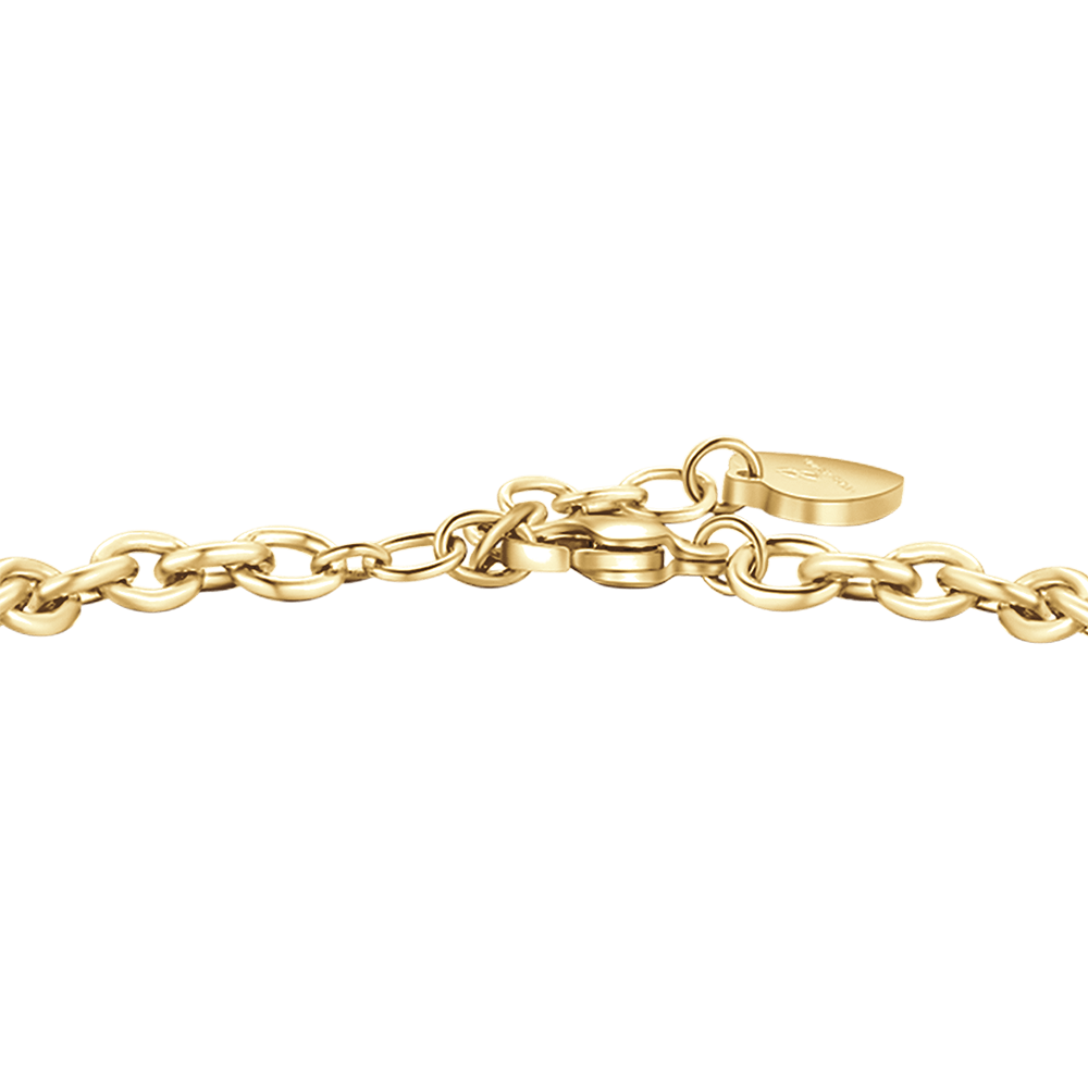 BRACCIALE DONNA IN ACCIAIO DORATO CON CUORE LUCCHETTO