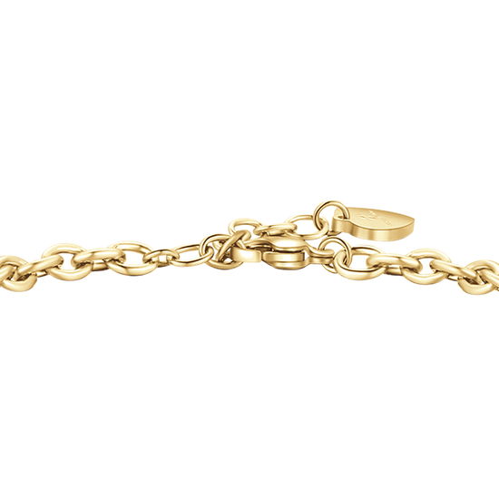 BRACCIALE DONNA IN ACCIAIO DORATO CON CUORE LUCCHETTO