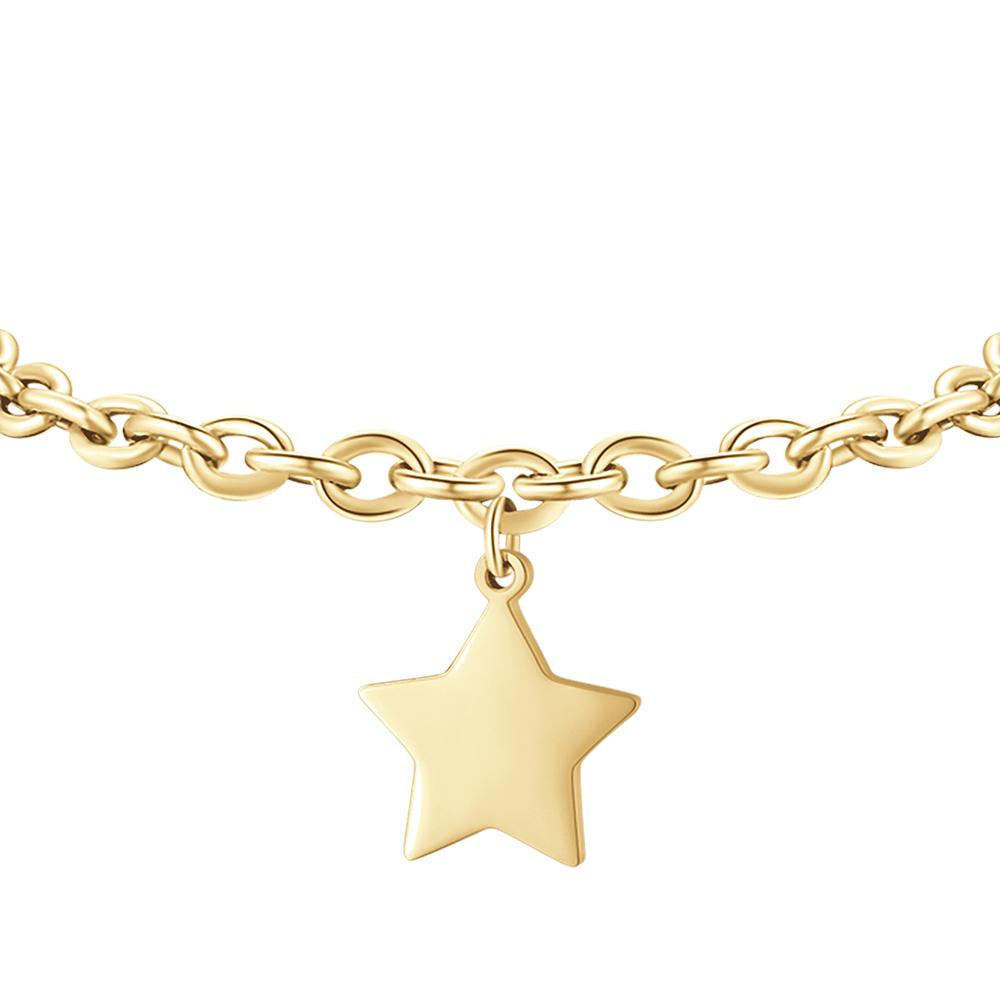 BRACCIALE DONNA IN ACCIAIO DORATO CON STELLA