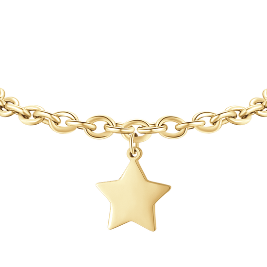 BRACCIALE DONNA IN ACCIAIO DORATO CON STELLA
