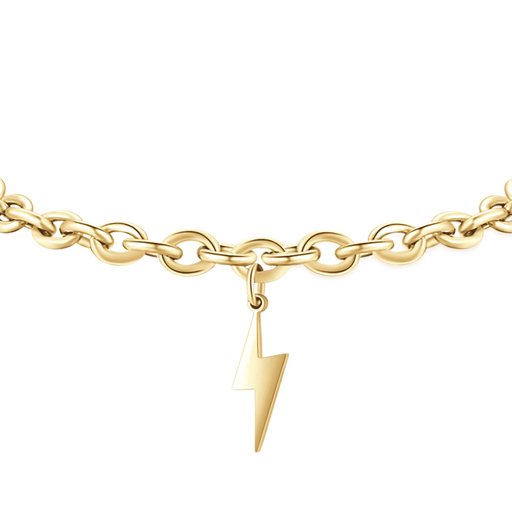 BRACCIALE DONNA IN ACCIAIO DORATO CON FULMINE