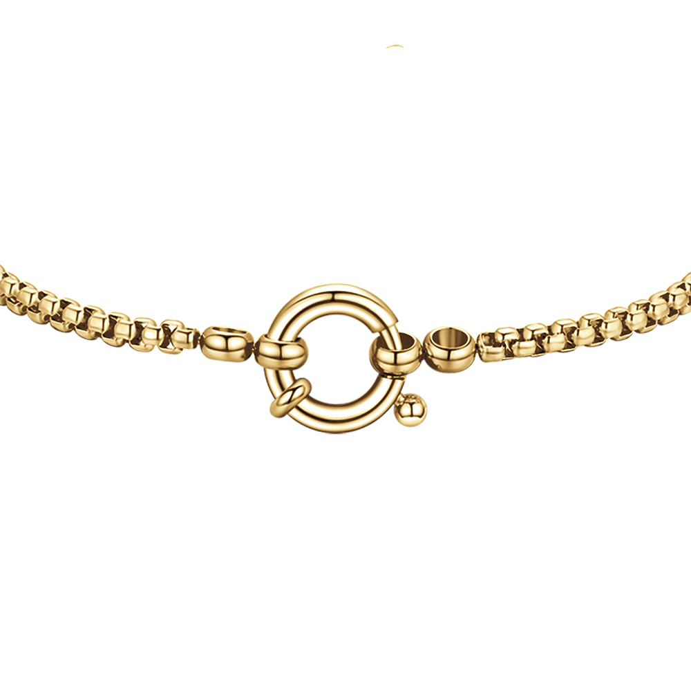 BRACCIALE DONNA IN ACCIAIO DORATO CON CERCHIO