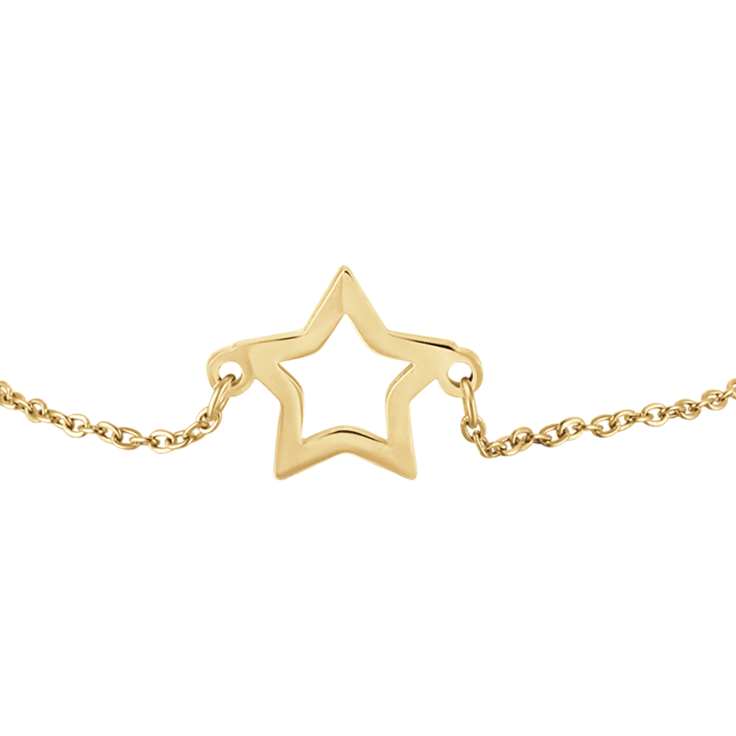 BRACCIALE DONNA IN ACCIAIO DORATO CON STELLA VUOTA