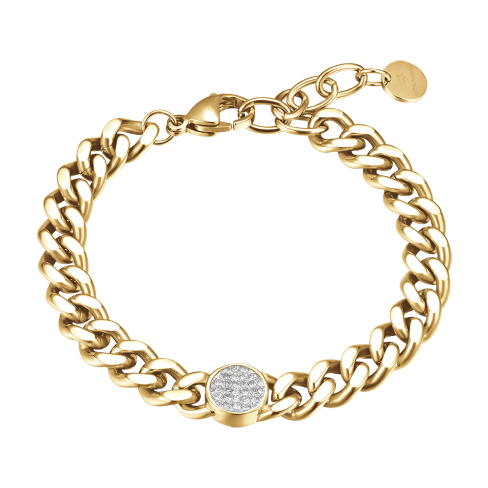 Bracciale Catena In Acciaio Inox Con Cuore 'I Love You MAMMA' – Regalo Donna Per Festa Della Mamma
