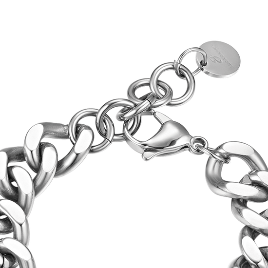 BRACCIALE DONNA IN ACCIAIO CON CRISTALLI FUCSIA