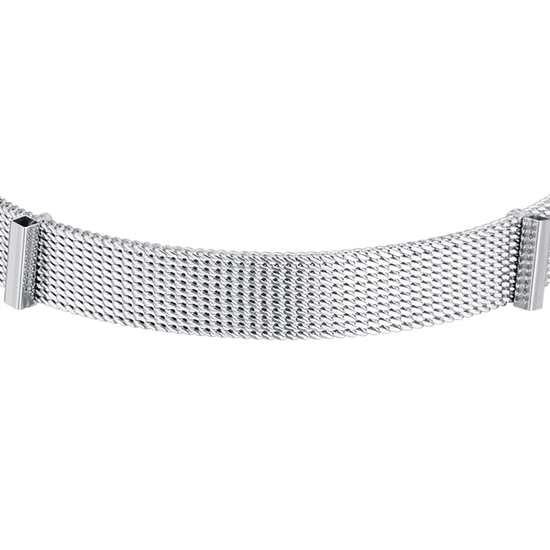BRACCIALE DONNA PERSONALIZZATO IN ACCIAIO MAGLIA MILANO