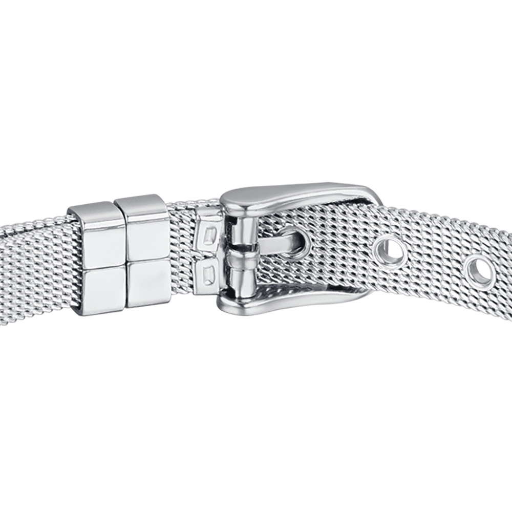 BRACCIALE DONNA PERSONALIZZATO IN ACCIAIO MAGLIA MILANO