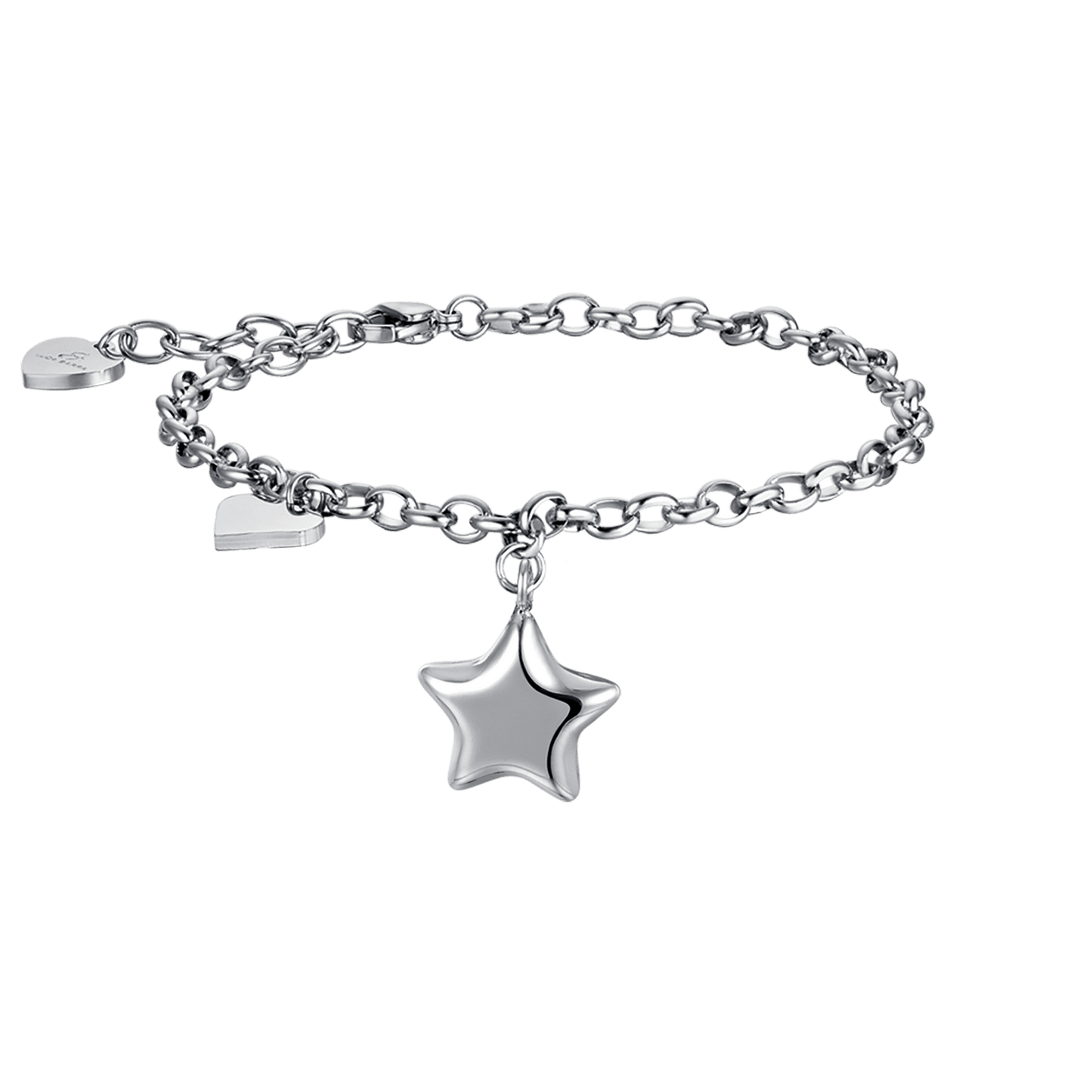 BRACCIALE DONNA IN ACCIAIO IP GOLD CON STELLA E CUORE