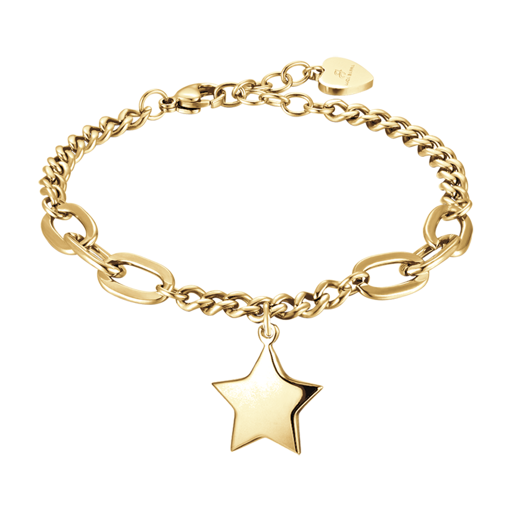 Bracciale con stelle alternate lisce e pavè | Rue des Mille Bracciale con stelle alternate lisce e pavè | Rue des Mille