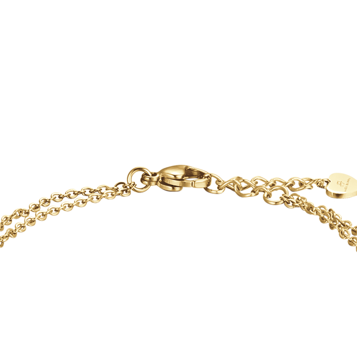 BRACCIALE DONNA IN ACCIAIO IP GOLD CON QUADRIFOGLIO E CRISTALLI