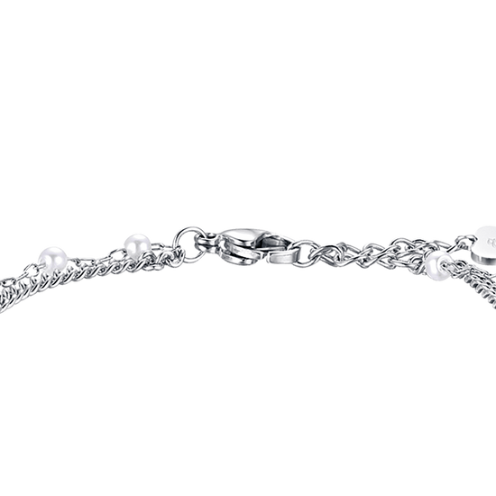 BRACCIALE DONNA IN ACCIAIO IP GOLD CON QUADRIFOGLIO