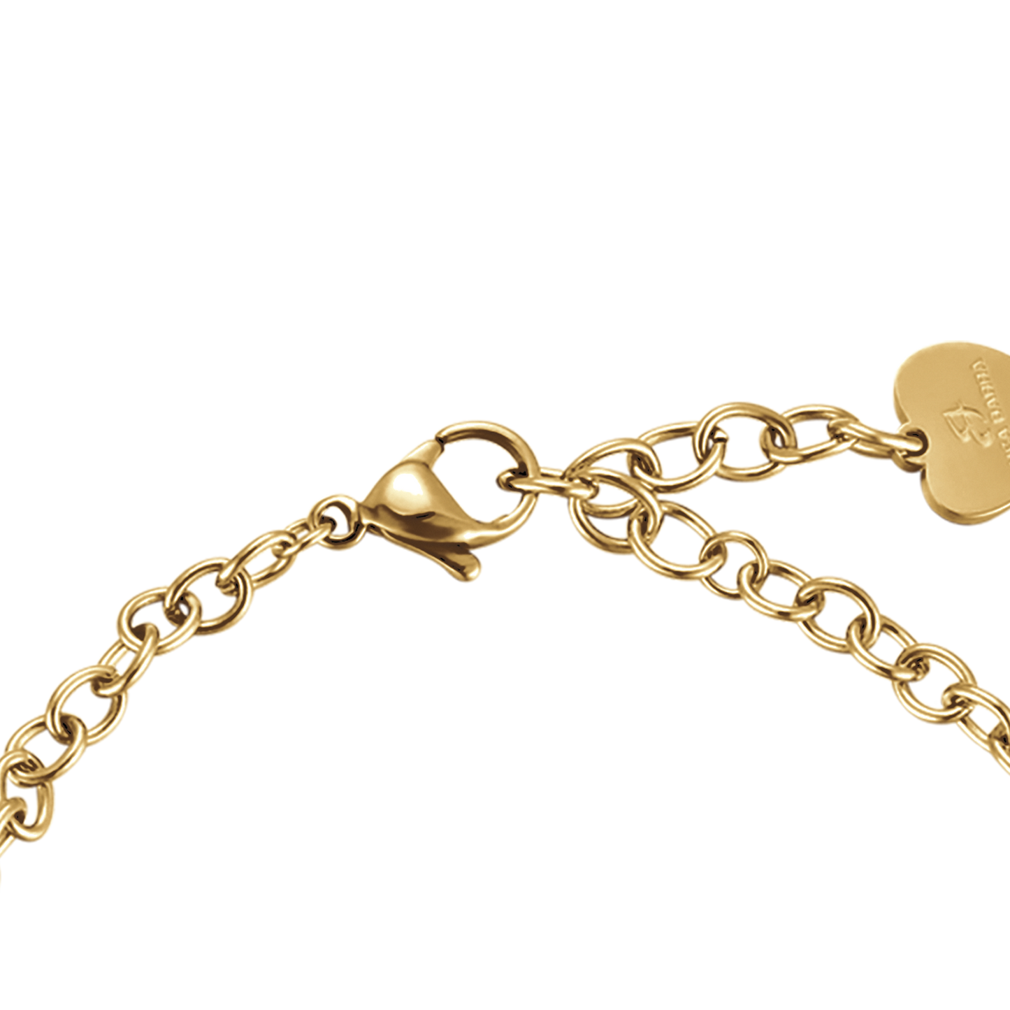 BRACCIALE DONNA IN ACCIAIO IP GOLD CON CRISTALLI BIANCHI