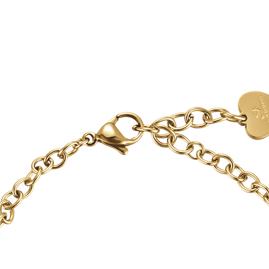 BRACCIALE DONNA IN ACCIAIO IP GOLD CON CRISTALLI BIANCHI
