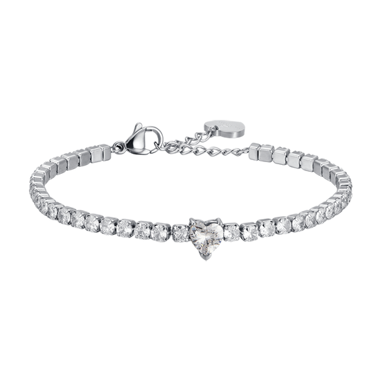 Bracciale Rigido in Acciaio con Pendente a Forma di Cuore Luca Barra BK2120 - Gioielleria Bacile Bracciale Rigido in Acciaio con Pendente a Forma di Cuore Luca Barra BK2120 - Gioielleria Bacile
