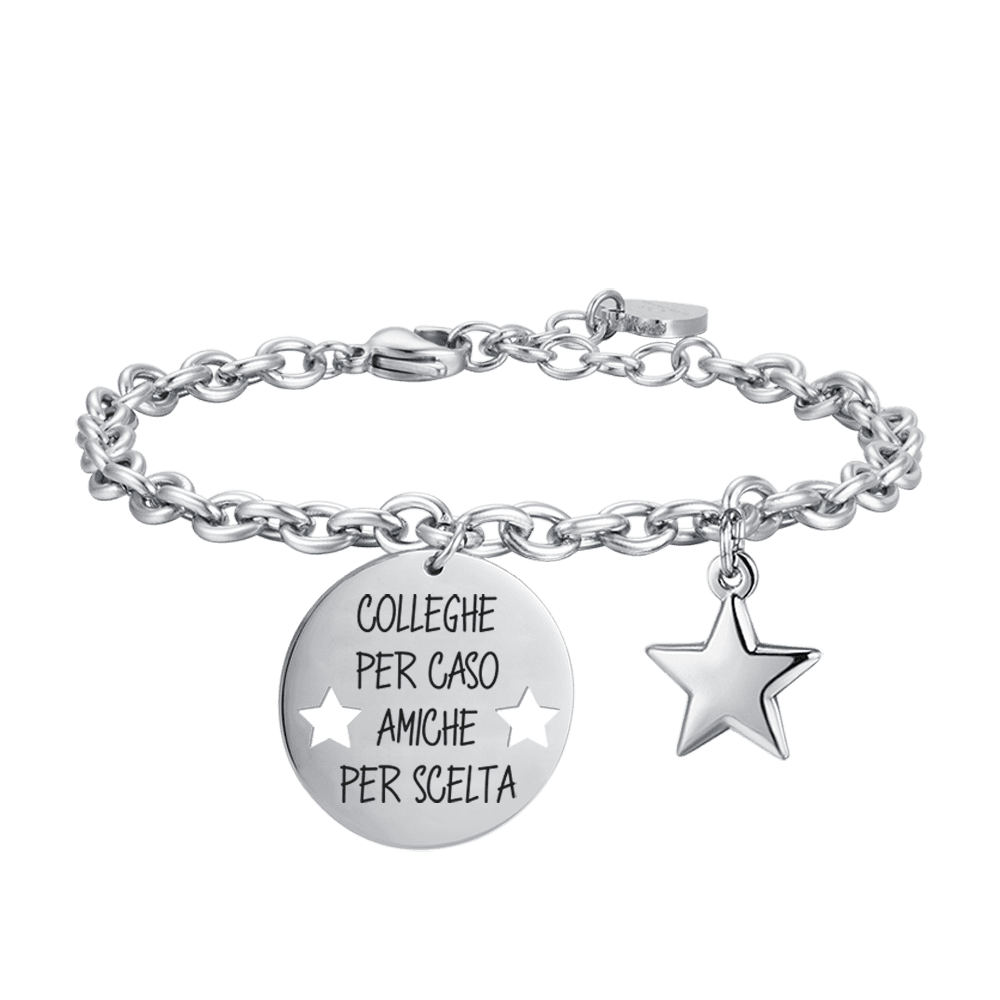 BRACCIALE DONNA IN ACCIAIO CON ALBERO DELLA VITA E CRISTALLI BIANCHI BRACCIALE DONNA IN ACCIAIO CON ALBERO DELLA VITA E CRISTALLI BIANCHI