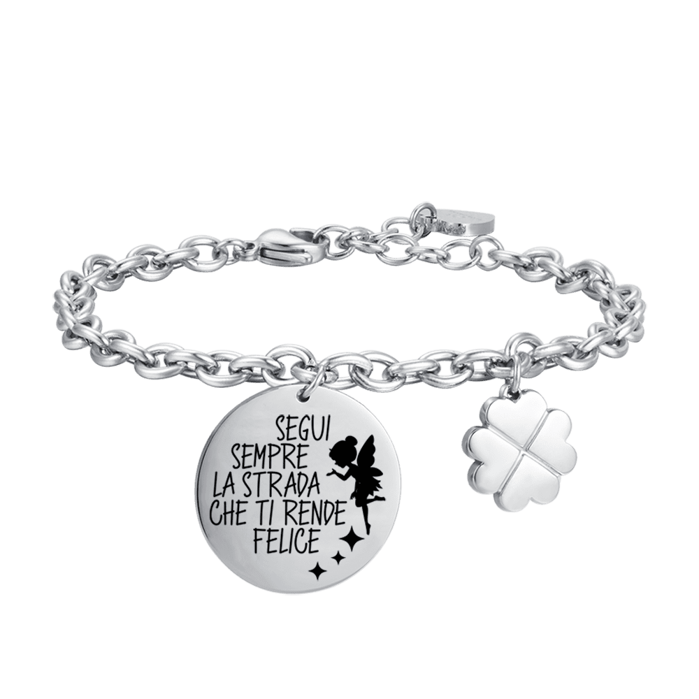 Bracciale Regalo Per Insegnante – Pietre Naturali Con Ciondolo Mela E Biglietto Di Auguri