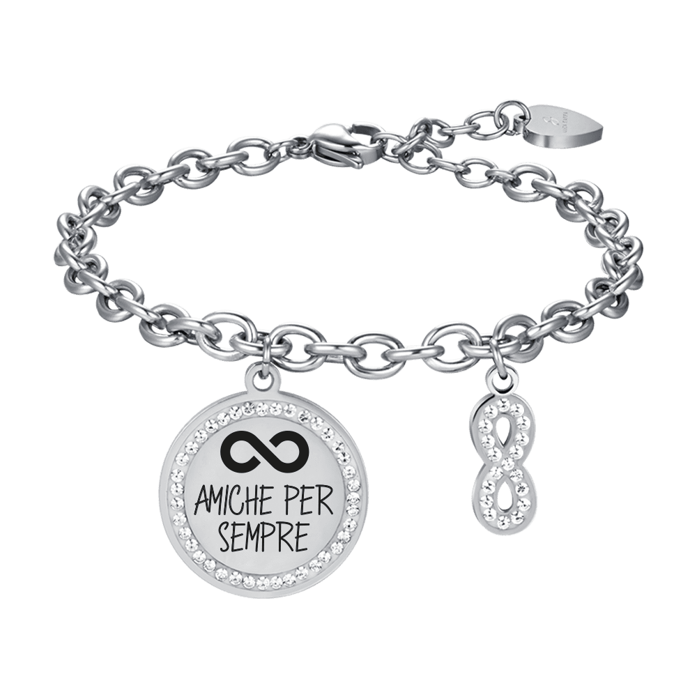 BRACCIALE DONNA IN ACCIAIO AMICHE PER SEMPRE Luca Barra