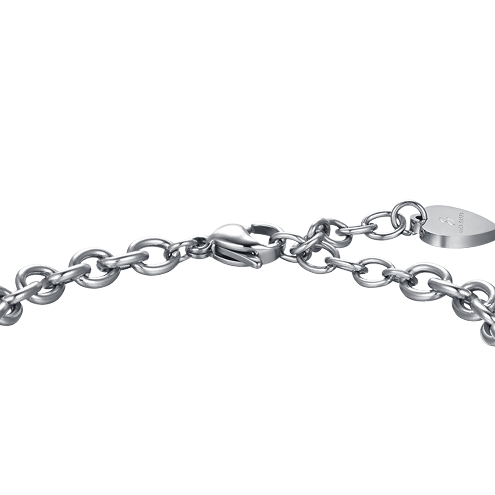 BRACCIALE DONNA IN ACCIAIO LE AMICHE SONO LE SORELLE CHE TI SCEGLI CON SMALTO