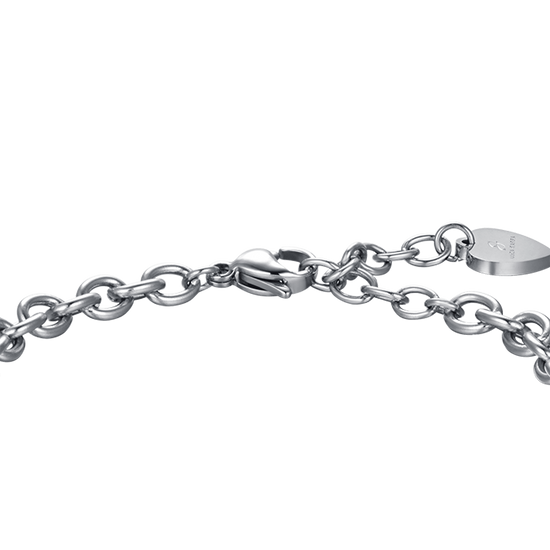 BRACCIALE DONNA IN ACCIAIO LE AMICHE SONO LE SORELLE CHE TI SCEGLI CON SMALTO