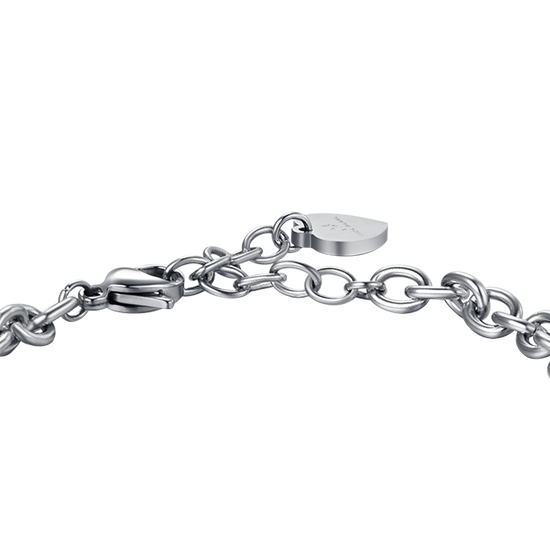 BRACCIALE DONNA IN ACCIAIO CON CRISTALLI BIANCHI