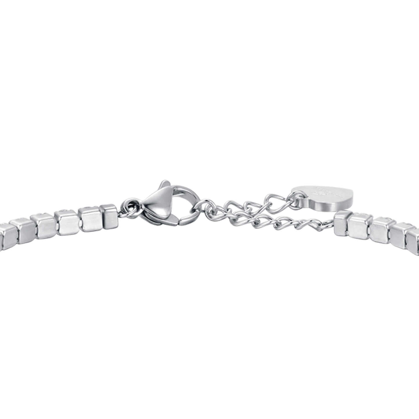 BRACCIALE TENNIS DONNA IN ACCIAIO CON CRISTALLI BIANCHI DA 4 MM