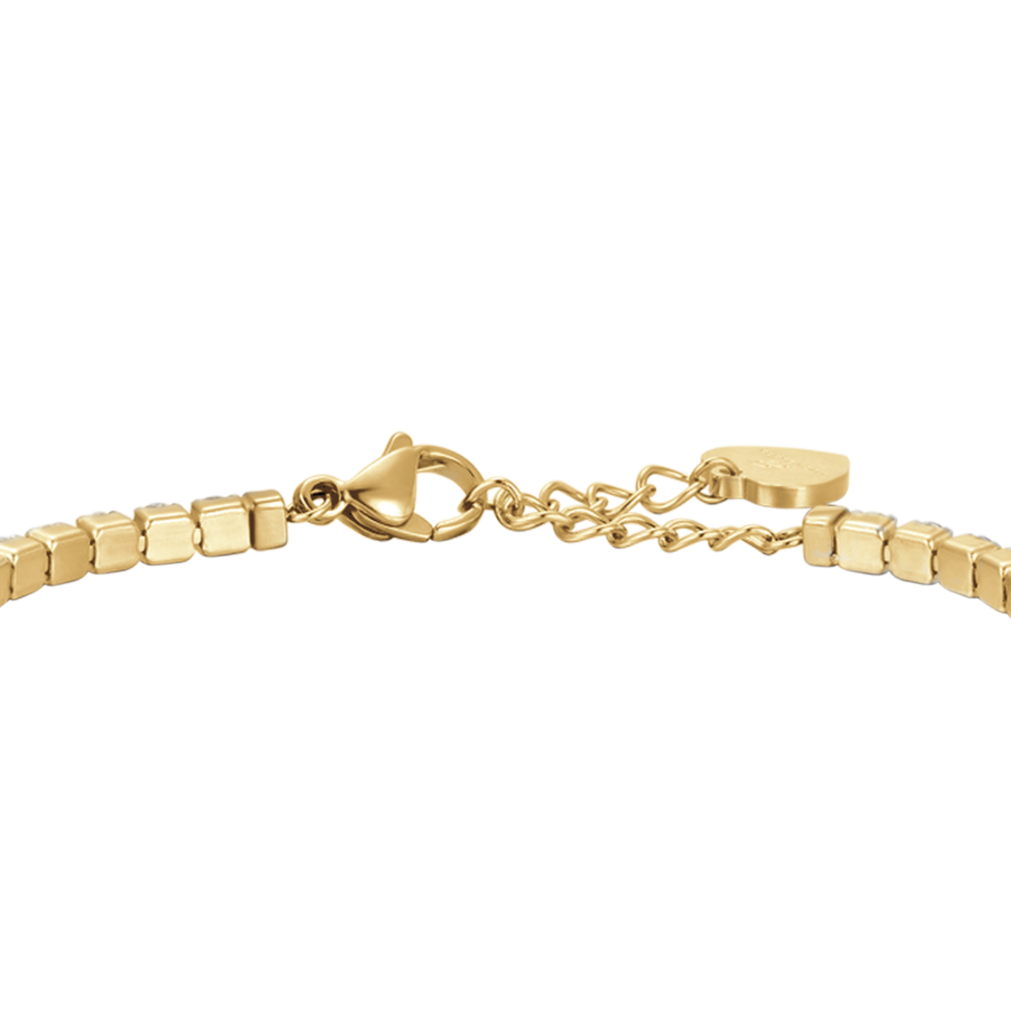 BRACCIALE TENNIS DONNA IN ACCIAIO CON CRISTALLI BIANCHI DA 4 MM