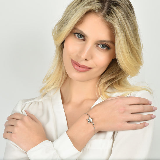 BRACCIALE DONNA IN ACCIAIO CON STELLA PIENA