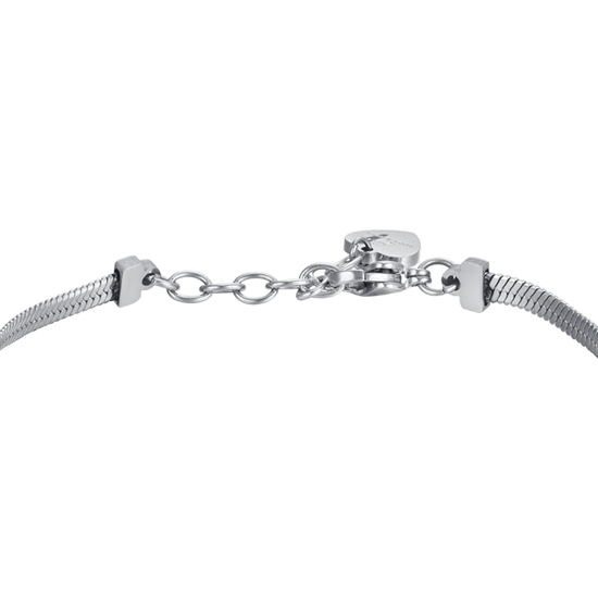 BRACCIALE DONNA SNAKE IN ACCIAIO CON FARFALLE CON CRISTALLI BIANCHI