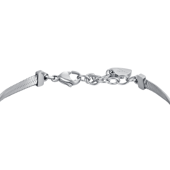 BRACCIALE DONNA SNAKE IN ACCIAIO CON STELLE CON CRISTALLI BIANCHI