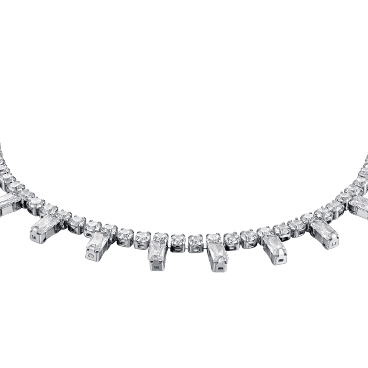 BRACCIALE DONNA IN ACCIAIO CON CRISTALLI BIANCHI