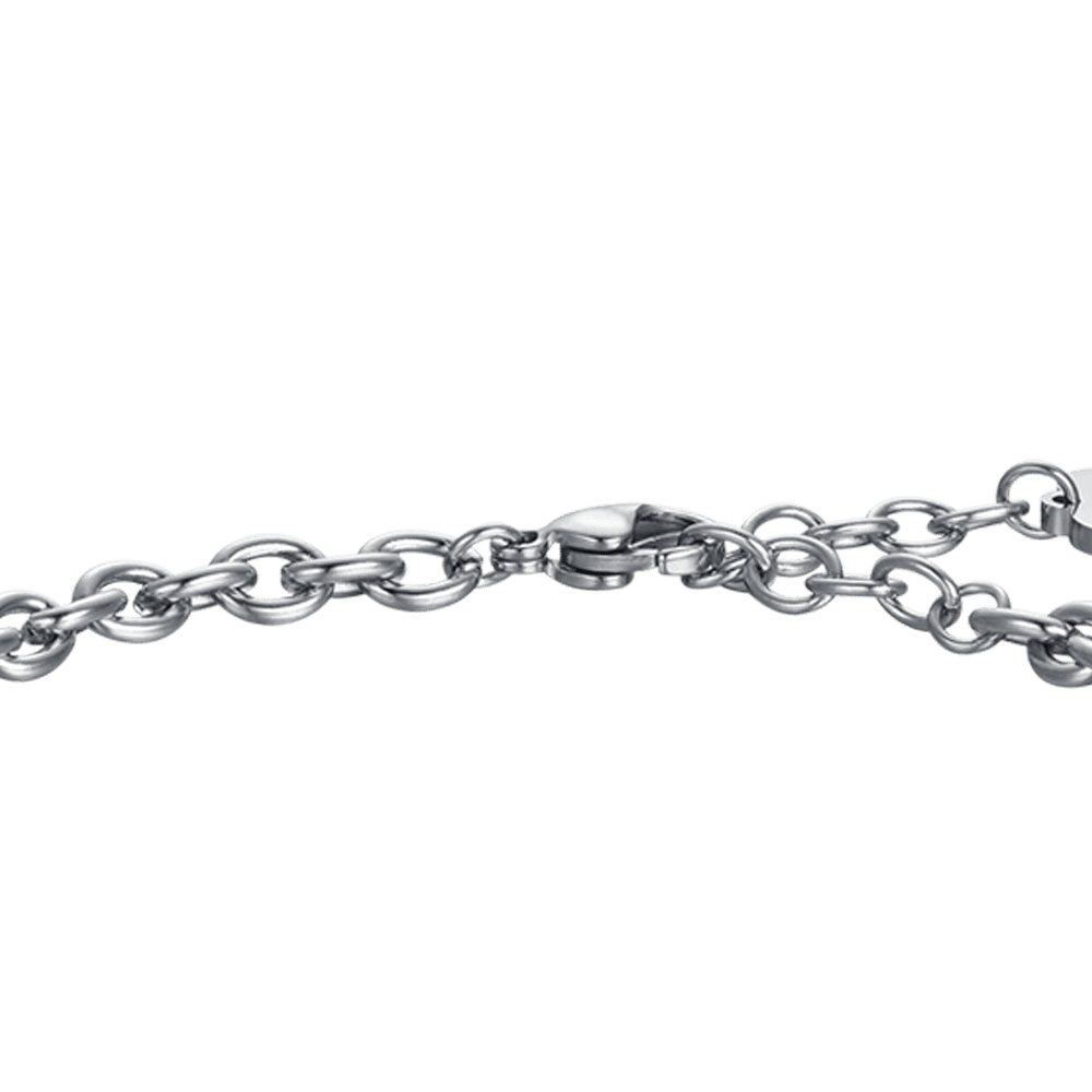 BRACCIALE DONNA IN ACCIAIO CON SOLE CON CRISTALLI BIANCHI