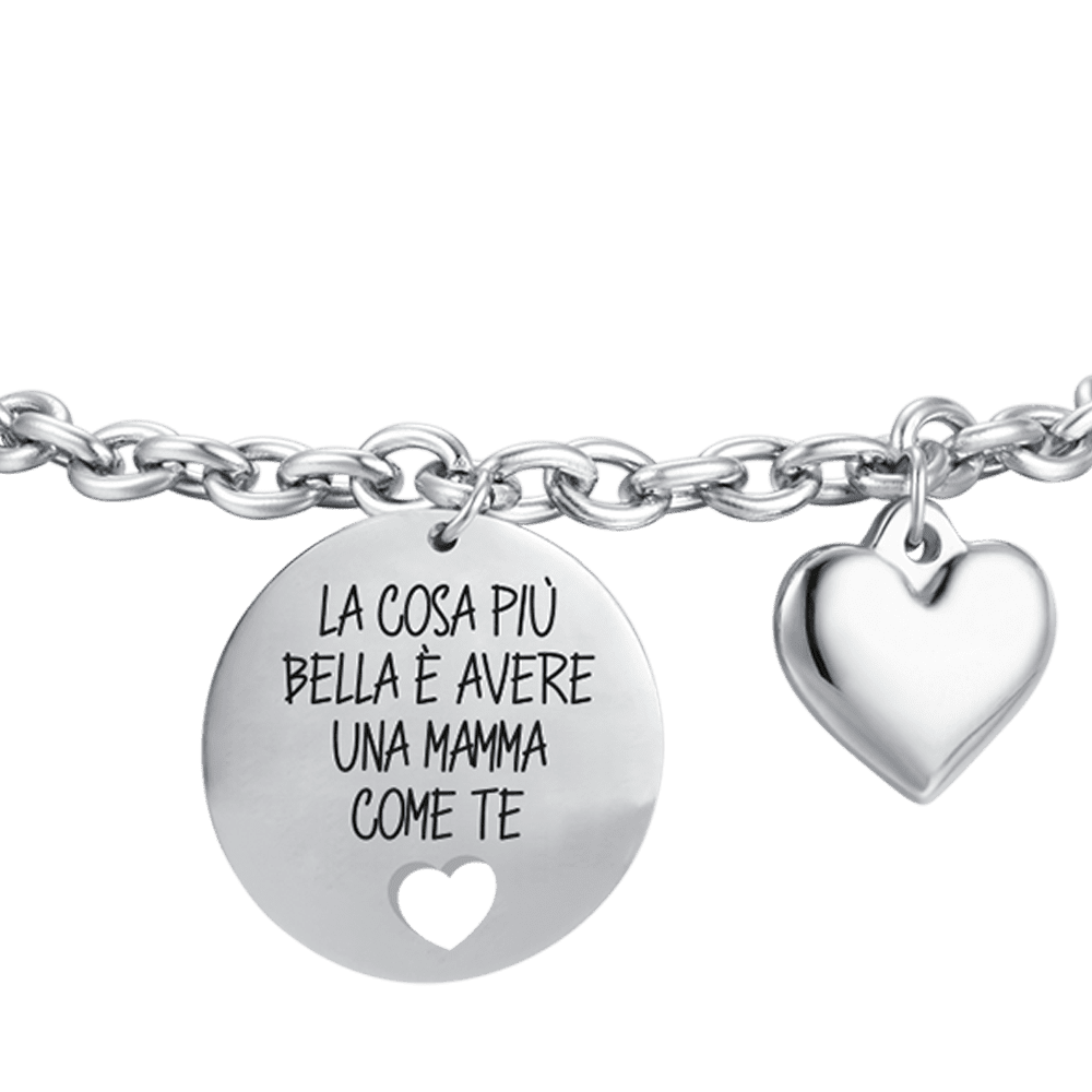 BRACCIALE DONNA IN ACCIAIO LA COSA PIù BELLA E' AVERE UNA MAMMA COME TE