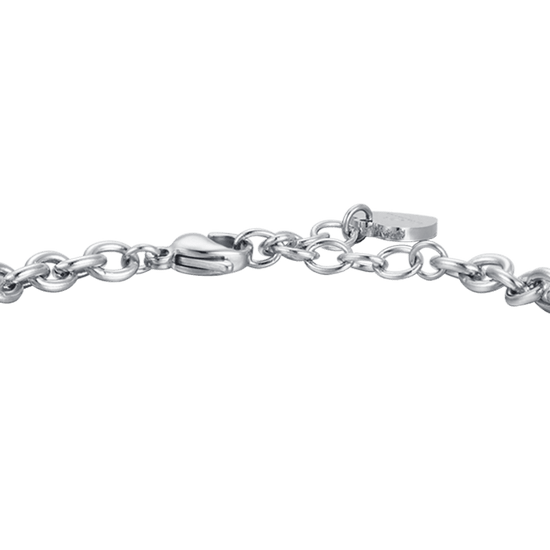 BRACCIALE DONNA IN ACCIAIO CON ANGELO E CHARM CUORE