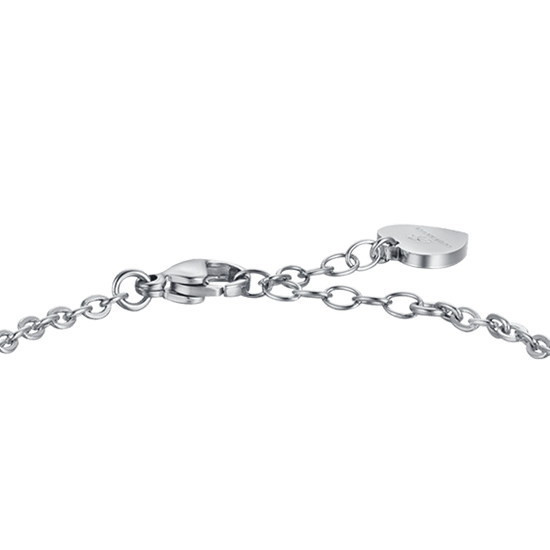 BRACCIALE DONNA IN ACCIAIO CON CRISTALLI BIANCHI