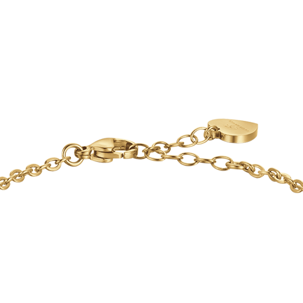 BRACCIALE DONNA IN ACCIAIO IP GOLD CON CRISTALLI BIANCHI