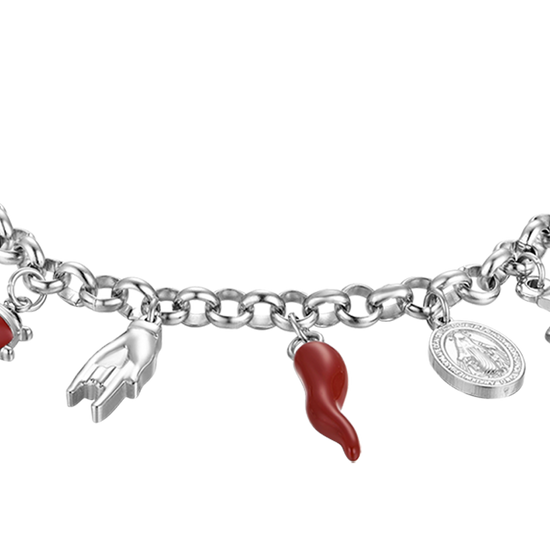BOSS Jewelry Bracciale con Catene Multiple da Donna Collezione IRIS in Acciaio Inossidabile con Charm - 1580331 BOSS Jewelry Bracciale con Catene Multiple da Donna Collezione IRIS in Acciaio Inossidabile con Charm - 1580331