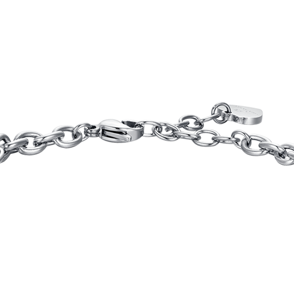 BRACCIALE DONNA IN ACCIAIO SEGNO ZODIACALE PESCI PIASTRA