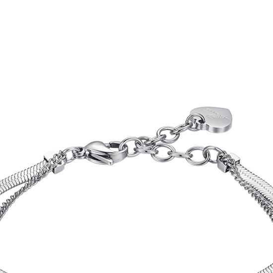 BRACCIALE DONNA IN ACCIAIO FARFALLE CON CRISTALLI BIANCHI