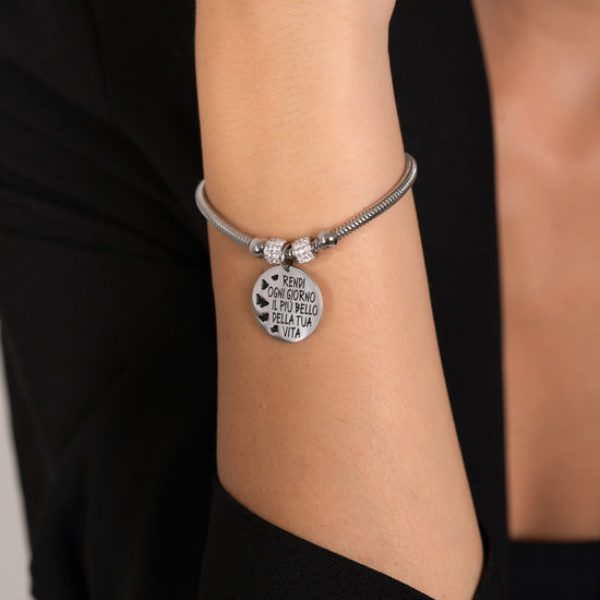 Set di braccialetti con cuore in pavé di zirconi cubici madre e figlia: placcato oro 18 carati - Italia Set di braccialetti con cuore in pavé di zirconi cubici madre e figlia: placcato oro 18 carati - Italia