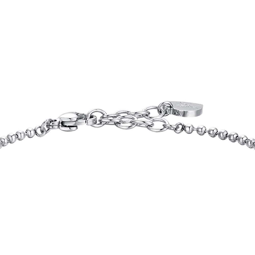 BRACCIALE DONNA IN ACCIAIO CON STELLA E ZIRCONE ROSA
