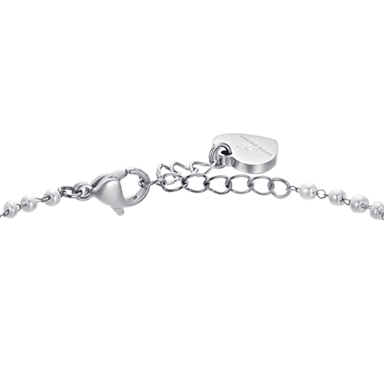 BRACCIALE DONNA IN ACCIAIO PERLE CON STELLE