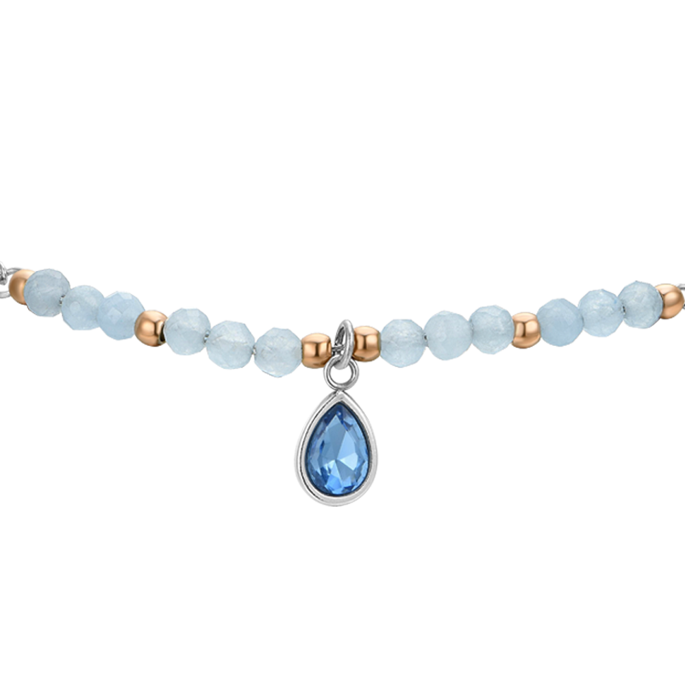 BRACCIALE DONNA IN ACCIAIO AGATA AZZURRA