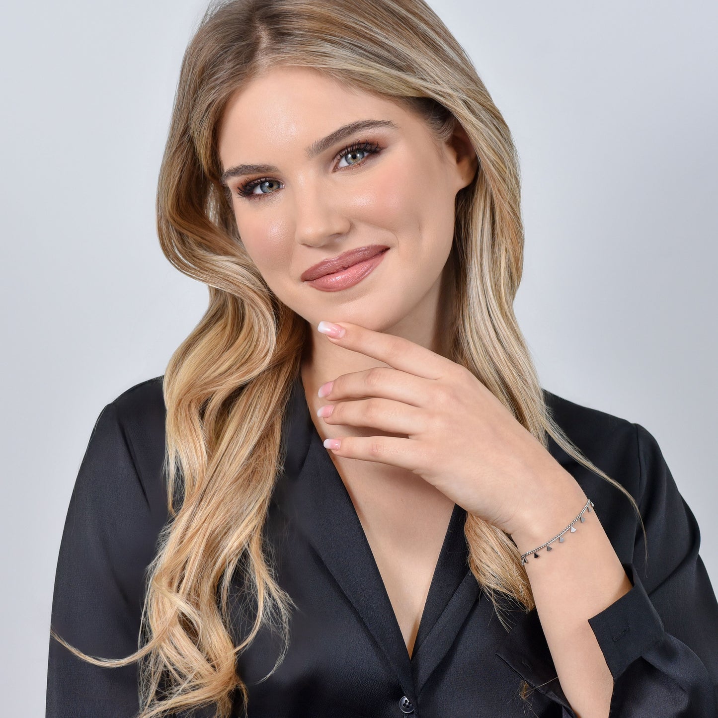 BRACCIALE DONNA IN ACCIAIO CON TRIANGOLI