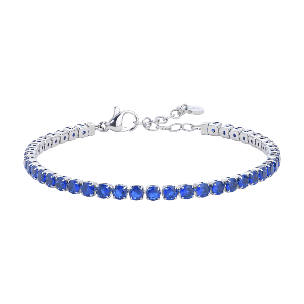BRACCIALE TENNIS DONNA CRISTALLI BLU
