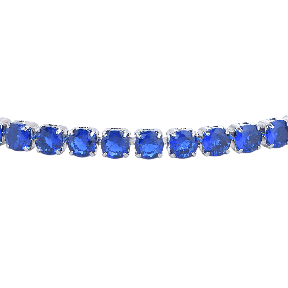 BLUE CRYSTALS WOMEN'S TENNIS BRACELET