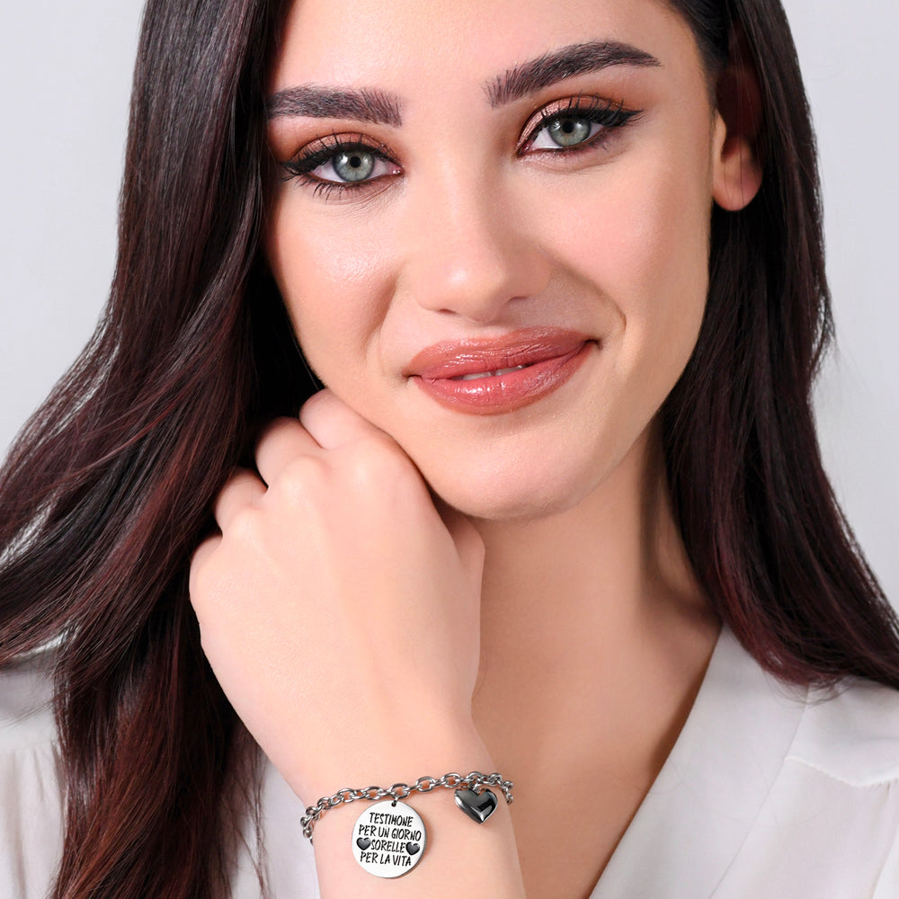 BRACCIALE DONNA IN ACCIAIO TESTIMONE