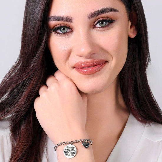 BRACCIALE DONNA IN ACCIAIO TESTIMONE