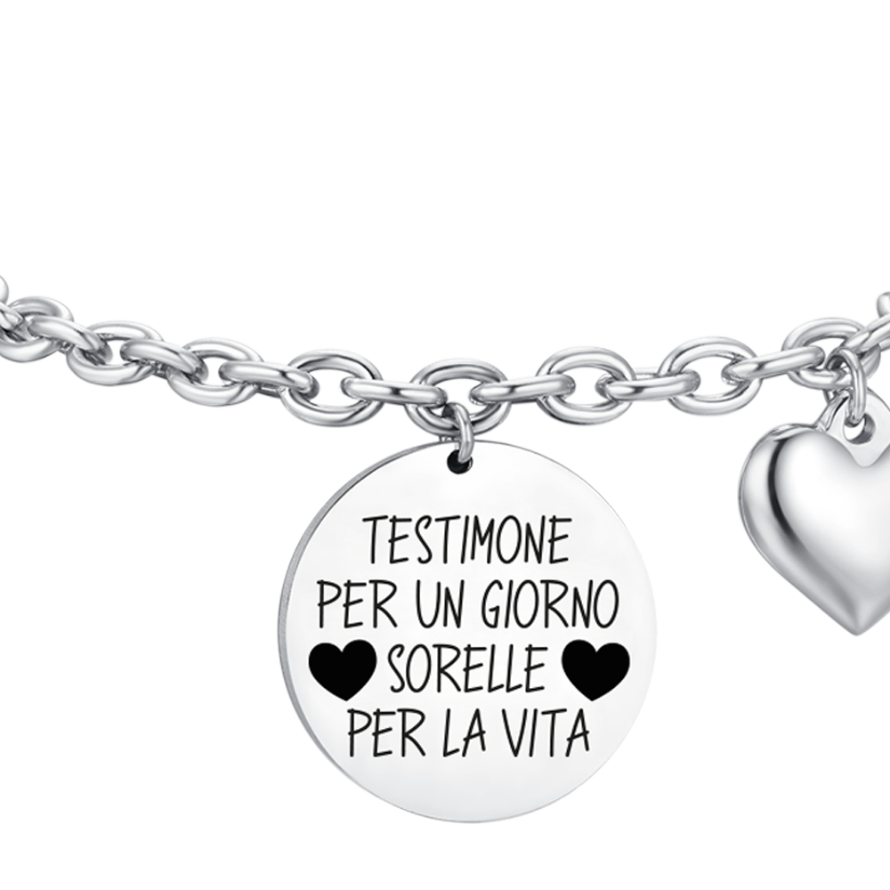 BRACCIALE DONNA IN ACCIAIO TESTIMONE